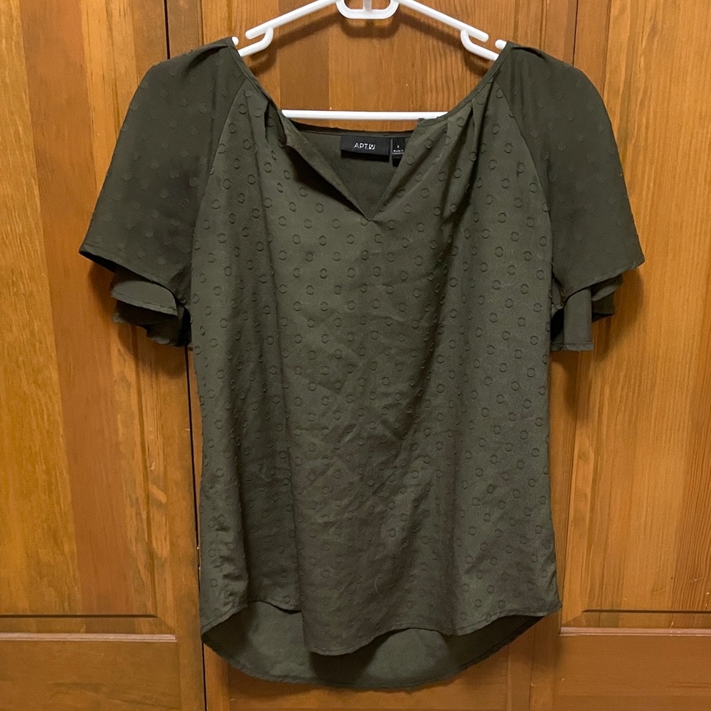 Apt. 9 Olive Textured Blouse